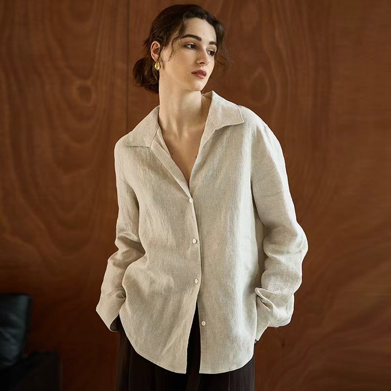 100% Linen Long-Sleeve Women's - Office High Tech 评论和价格