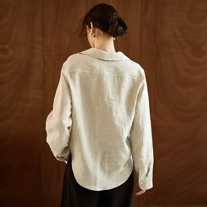 100% Linen Long-Sleeve Women's - Office High Tech 评论和价格